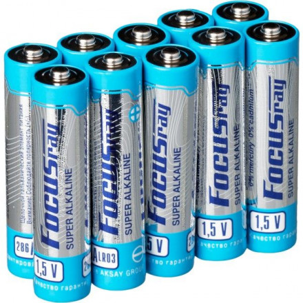 Батарейка щелочная FOCUSray SUPER ALKALINE AAA, LR03/S10, 2шт.